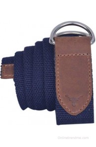 HIDEKRAFT Men, Women Casual Blue Canvas Belt(Navy)